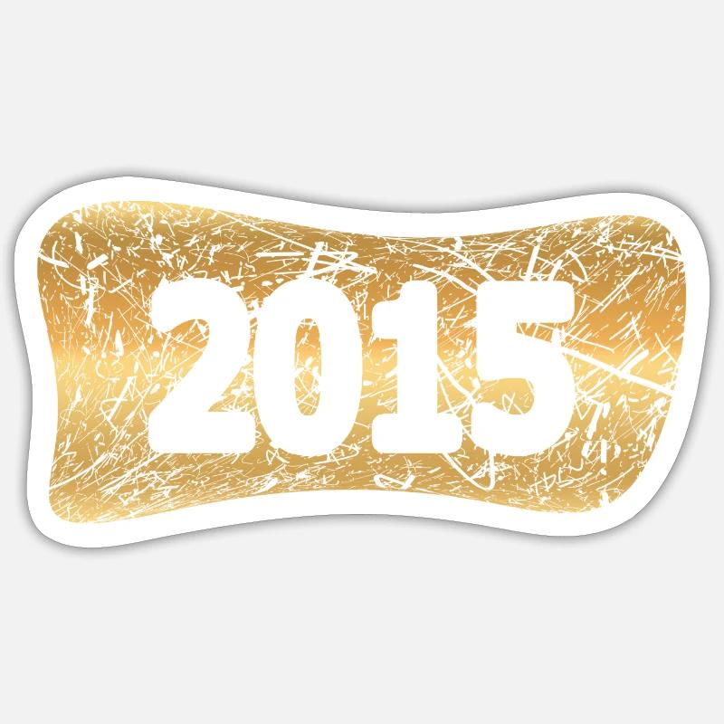 Lingot d’or 2015 - Sticker taille S (10 x 10 cm) - blanc mat