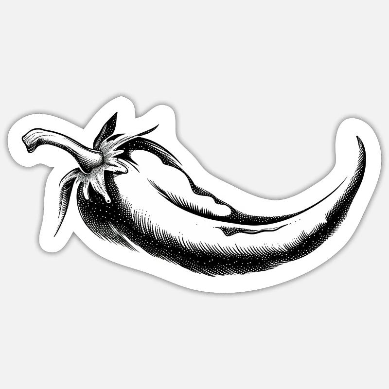 Piment - Sticker taille S (10 x 10 cm) - blanc mat