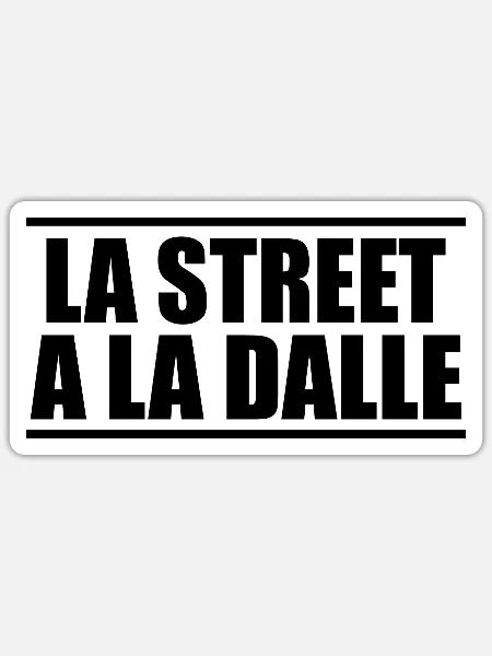 Die Straße hat die Platte - Sticker Größe S (10 x 10 cm) - Mattweiß