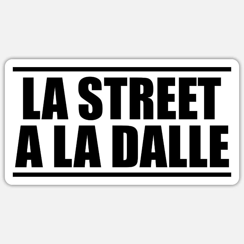 Die Straße hat die Platte - Sticker Größe S (10 x 10 cm) - Mattweiß