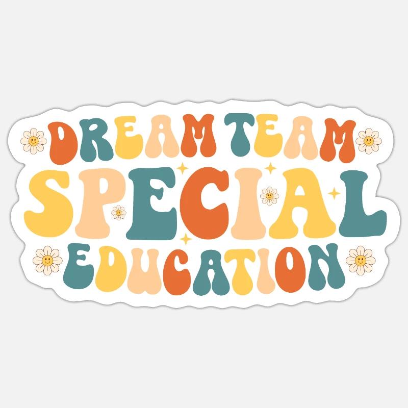 Special Education Dream Team - Sticker size S (10 x 10 cm) - white matte