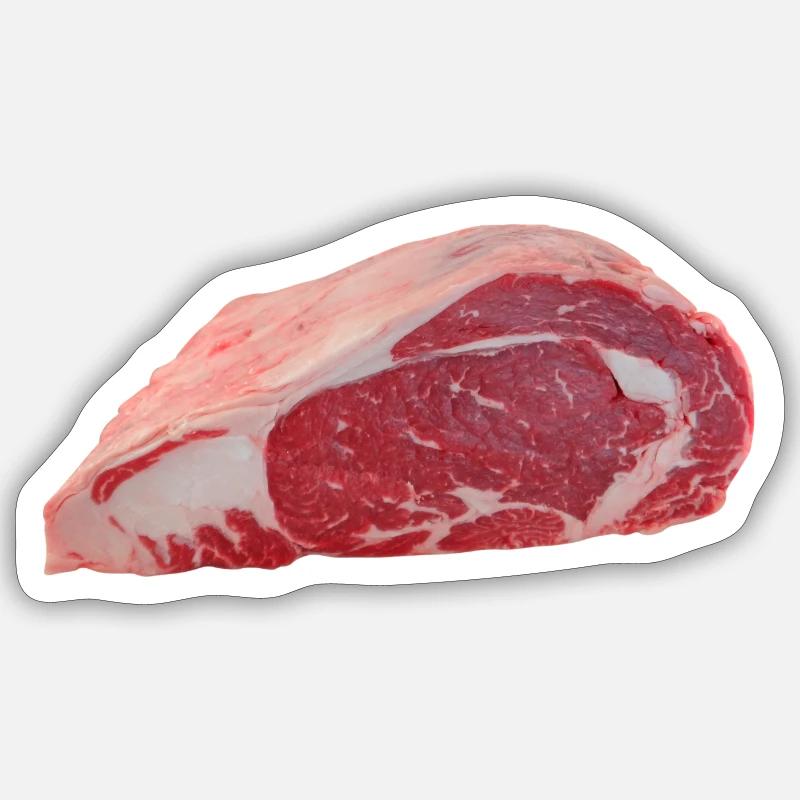 Steak - Sticker size S (10 x 10 cm) - white matte