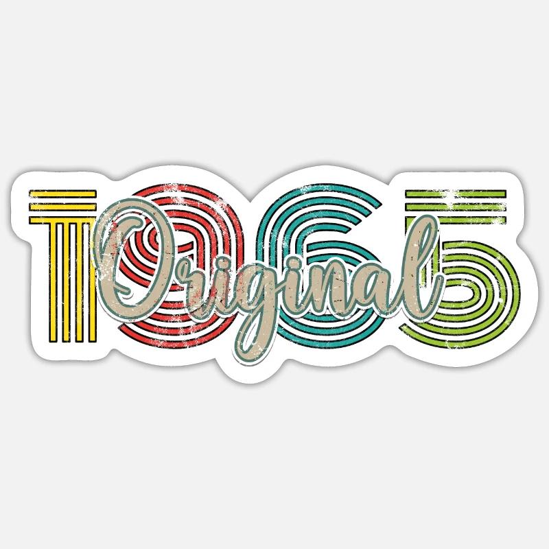Millésime 1965 - Sticker taille S (10 x 10 cm) - blanc mat