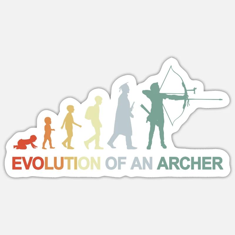 Évolution des archers Sticker taille S (10 x 10 cm)