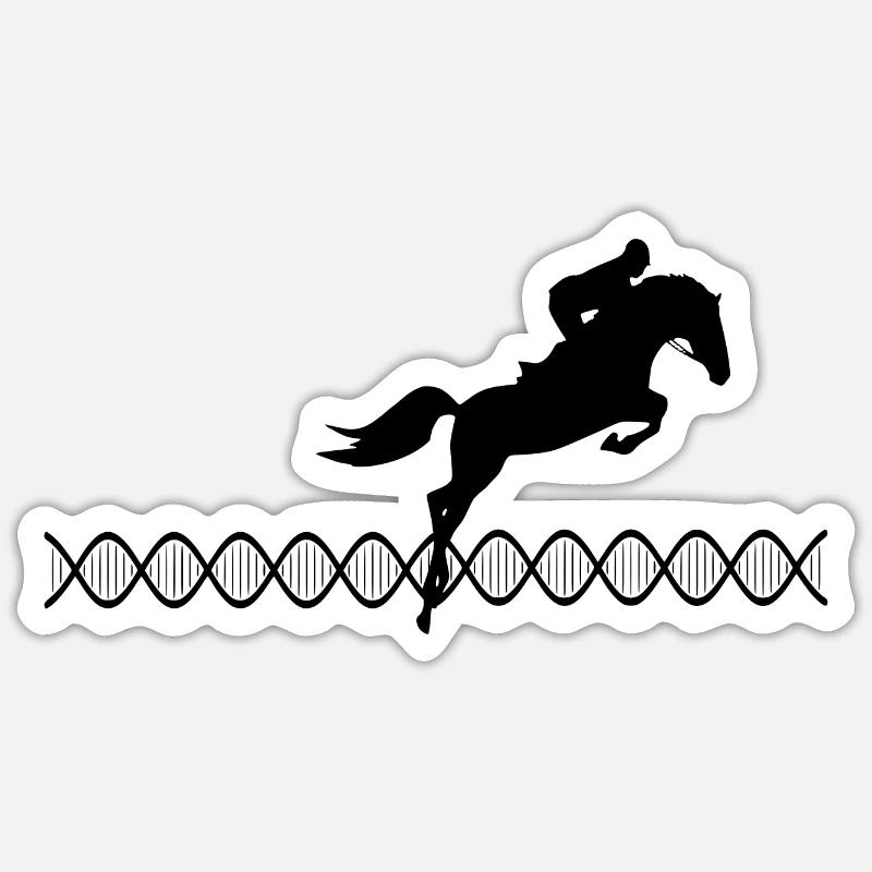 DNA Springreiten Sticker Größe S (10 x 10 cm)