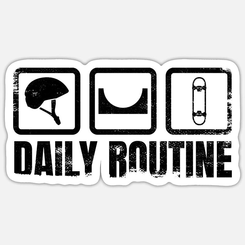 Tägliche Routine Sticker Größe S (10 x 10 cm)