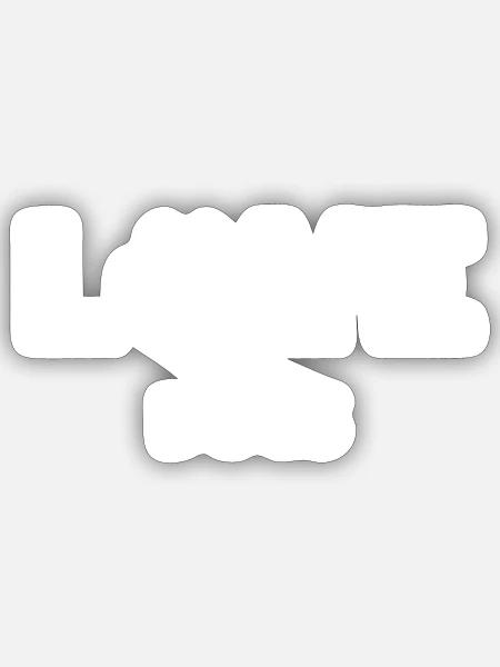 Ich liebe Hunde Ich liebe meinen Hund - Sticker Größe S (10 x 10 cm) - Mattweiß