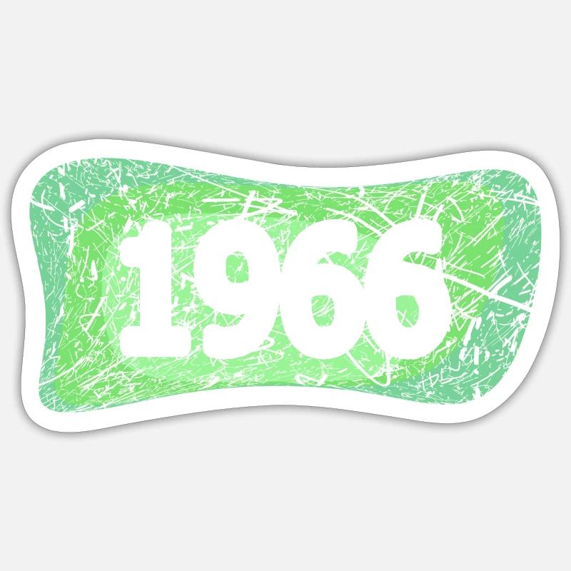 1966 1966 - Sticker size S (10 x 10 cm) - white matte
