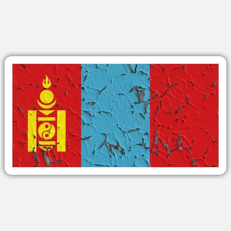 Mongolei Mongolei - Sticker Größe S (10 x 10 cm) - Mattweiß