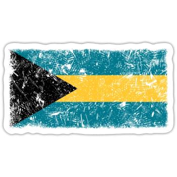 Bahamas Vintage - Sticker size S (10 x 10 cm) - white matte - Front