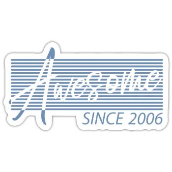 Awesome Since 2006 - Sticker Größe S (10 x 10 cm) - Mattweiß - Vorne