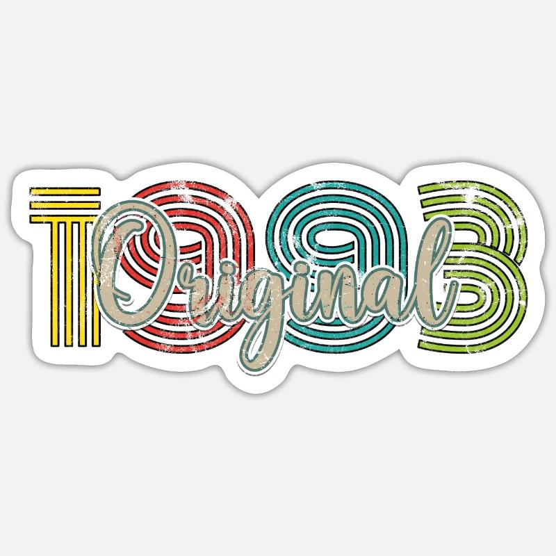 1993 31e anniversaire - Sticker taille S (10 x 10 cm) - blanc mat