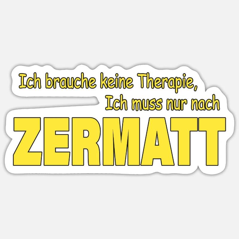 Therapy ZERMATT - Sticker size S (10 x 10 cm) - white matte