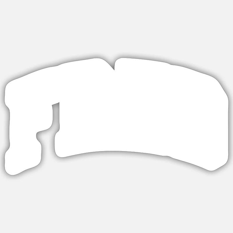 Fred - Sticker taille S (10 x 10 cm) - blanc mat