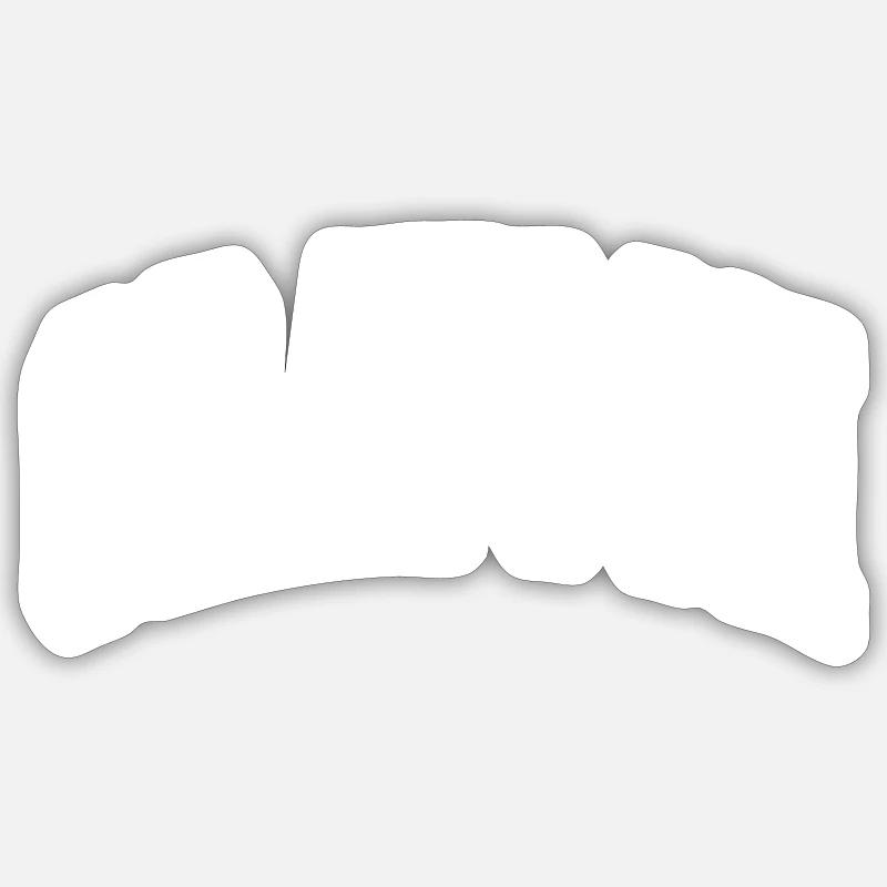 Grayson - Sticker Größe S (10 x 10 cm) - Mattweiß