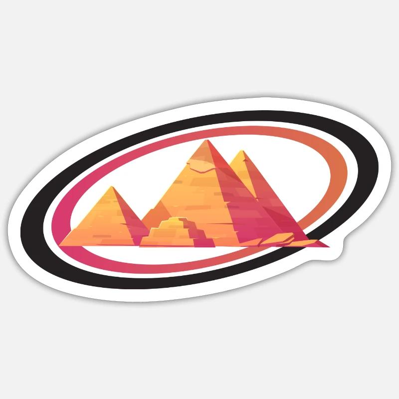 Pyramides d’Égypte Sticker taille S (10 x 10 cm)