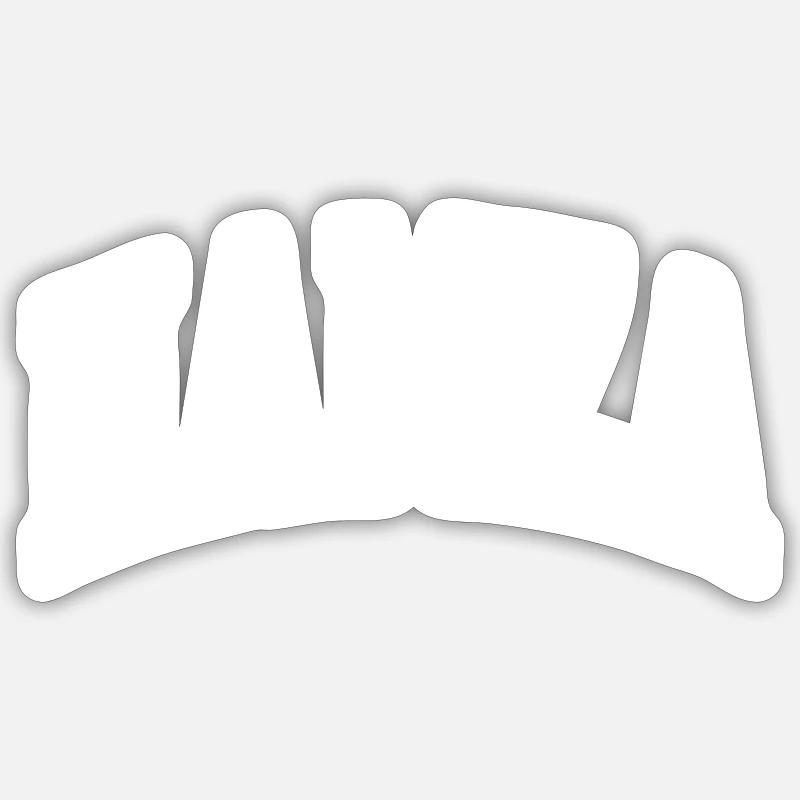Hamza - Sticker taille S (10 x 10 cm) - blanc mat