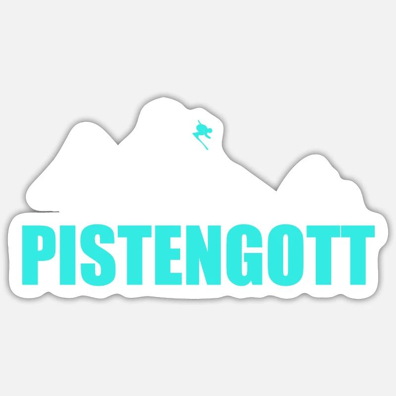 Pistengott - Sticker Größe S (10 x 10 cm) - Mattweiß