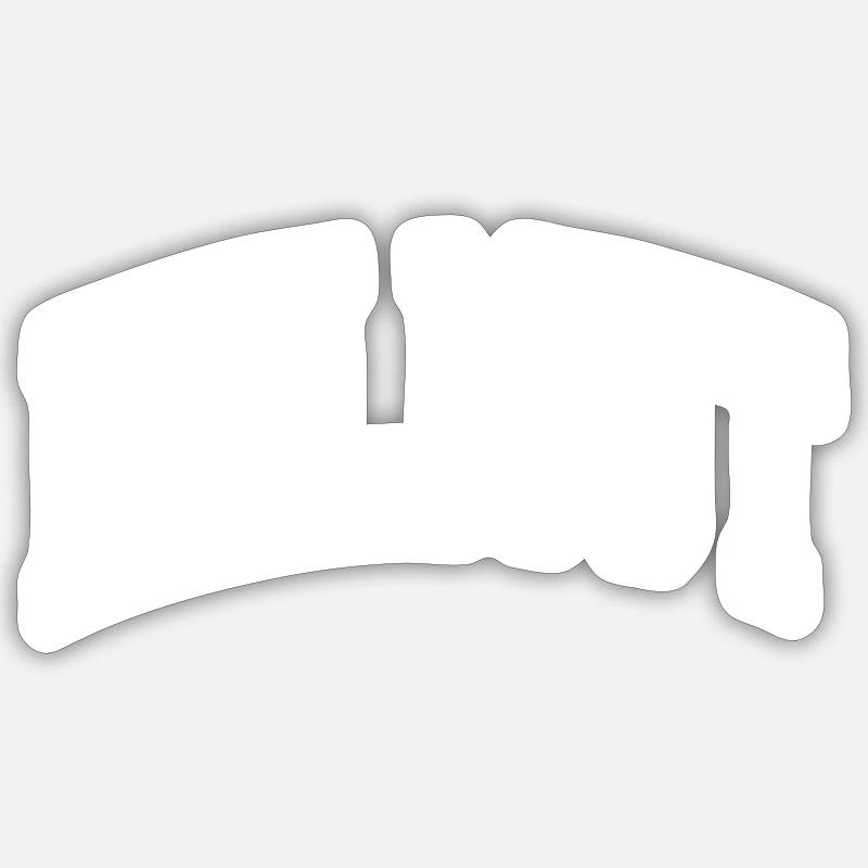 Helmut - Sticker size S (10 x 10 cm) - white matte