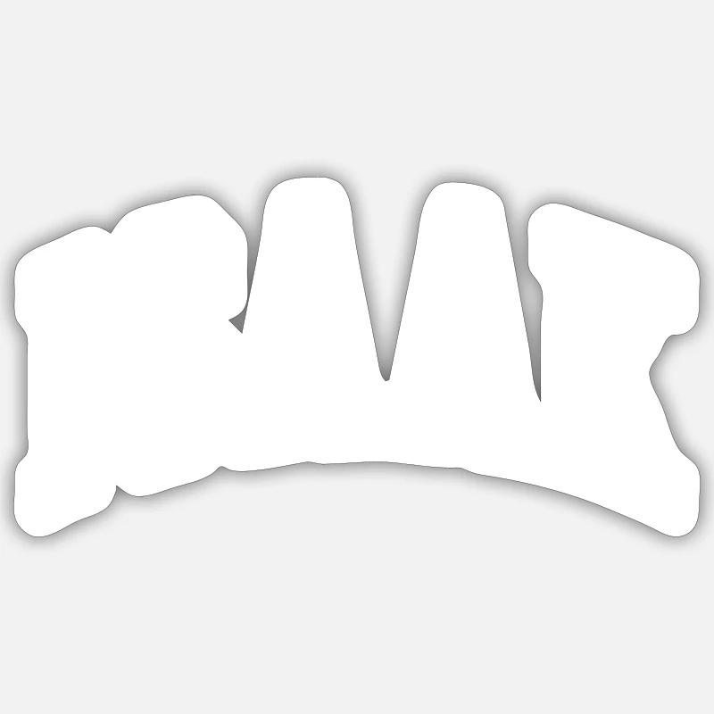 Isaac - Sticker size S (10 x 10 cm) - white matte