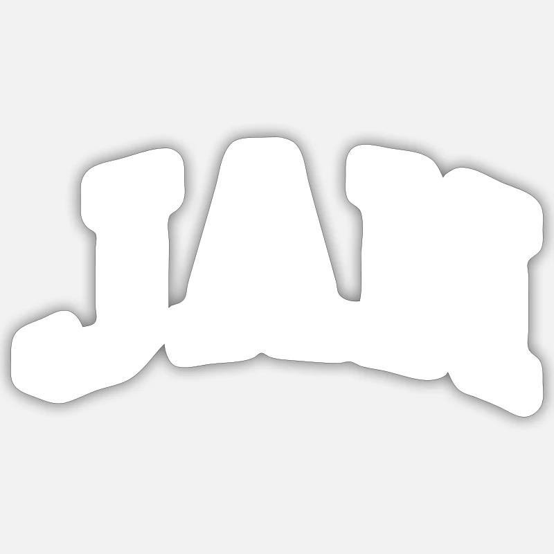 Jan - Sticker Größe S (10 x 10 cm) - Mattweiß