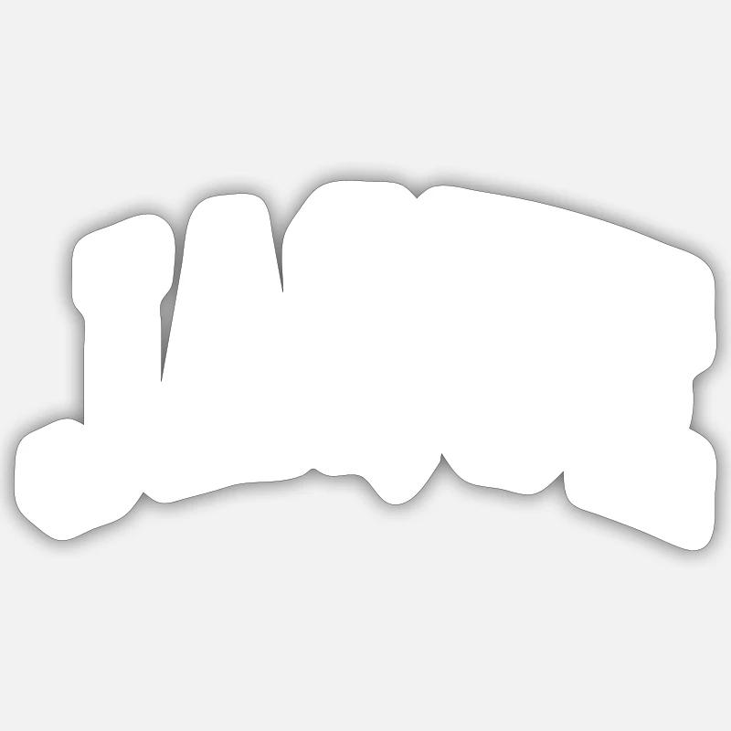 Stéphanie - Sticker taille S (10 x 10 cm) - blanc mat