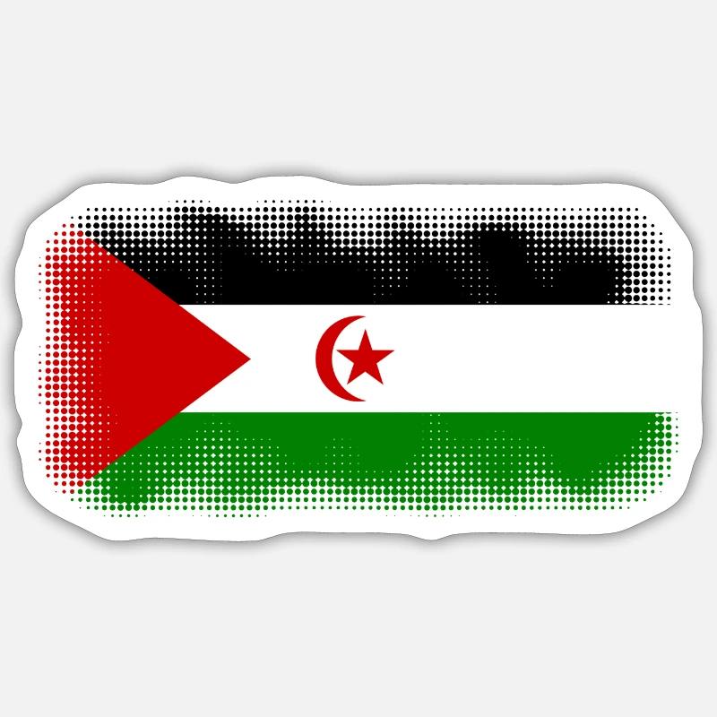 Westsahara als Westsahara - Sticker Größe S (10 x 10 cm) - Mattweiß