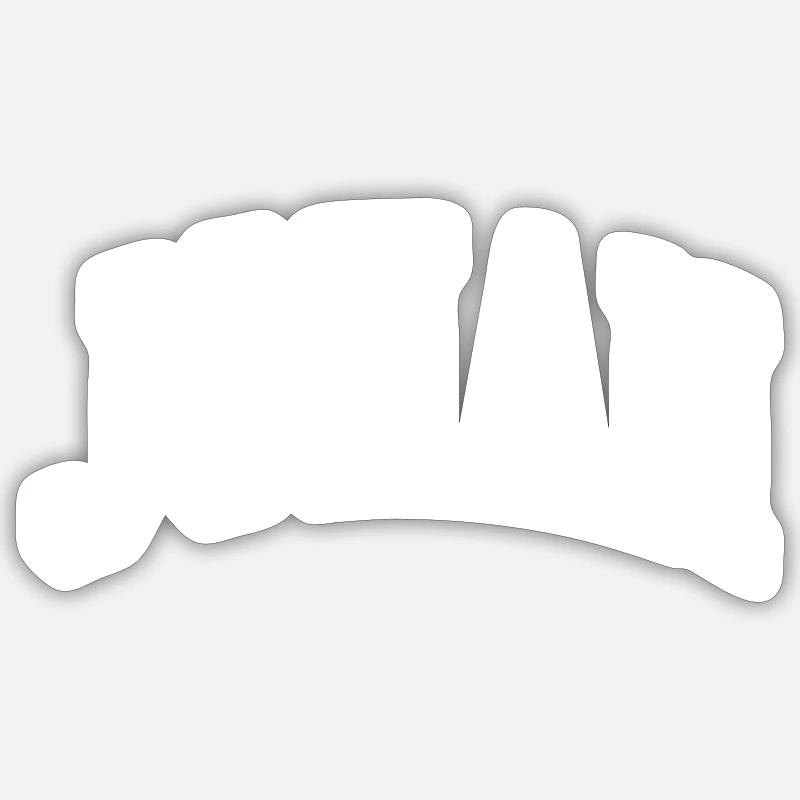 Johan - Sticker taille S (10 x 10 cm) - blanc mat