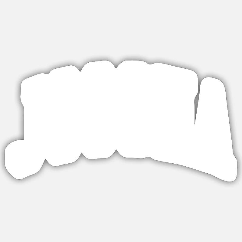 Josué - Sticker taille S (10 x 10 cm) - blanc mat