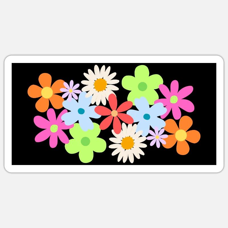 Blumen Sticker Größe S (10 x 10 cm)