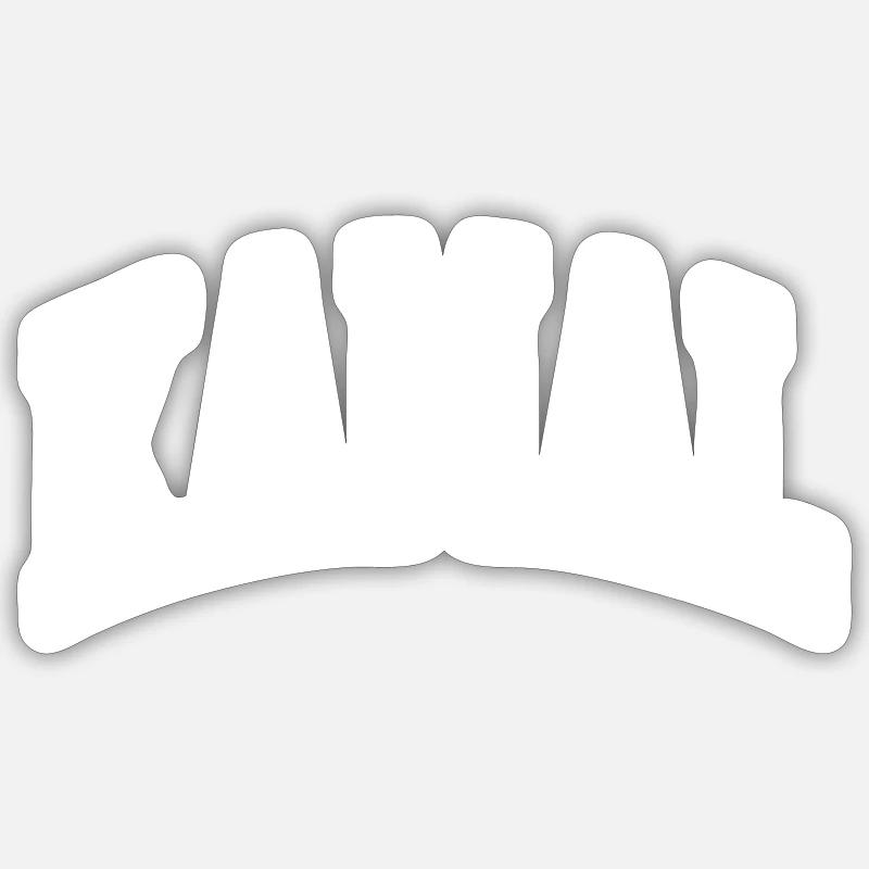 Kamal - Sticker taille S (10 x 10 cm) - blanc mat