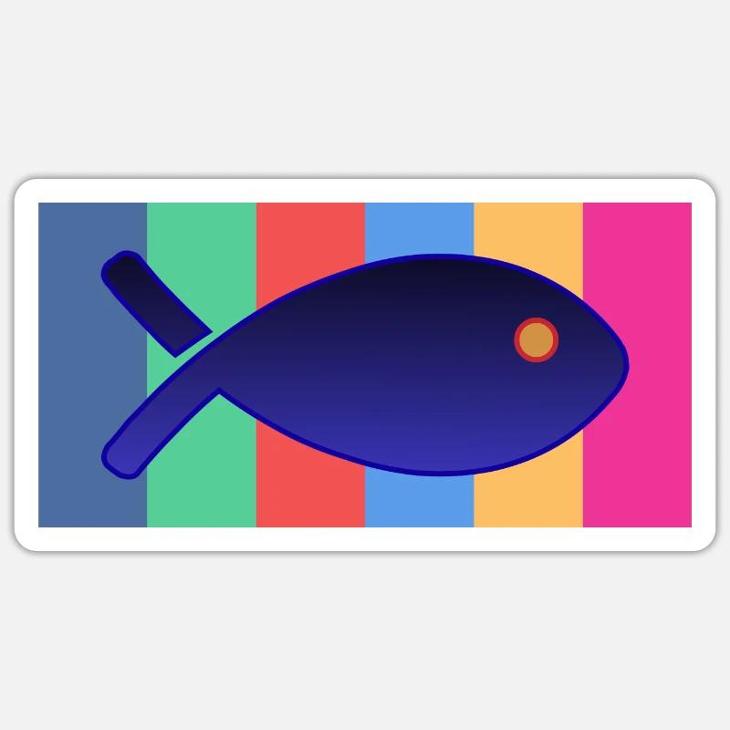 Fisch Sticker Größe S (10 x 10 cm)