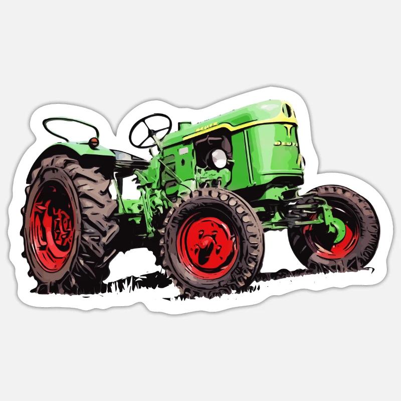 Alter Deutz Traktor D25 Sticker Größe S (10 x 10 cm)