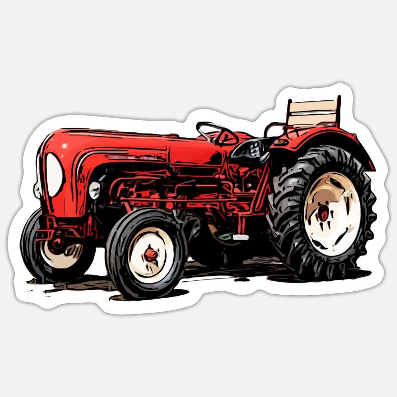 Traktor Standard Star 219 - Sticker Größe S (10 x 10 cm) - Mattweiß