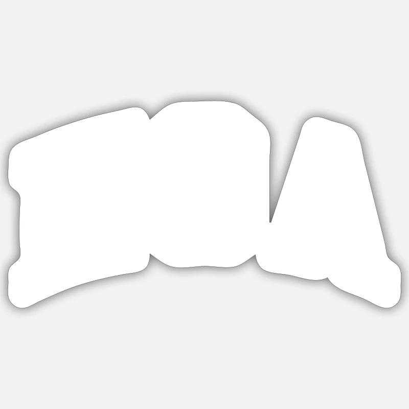 Koa - Sticker Größe S (10 x 10 cm) - Mattweiß