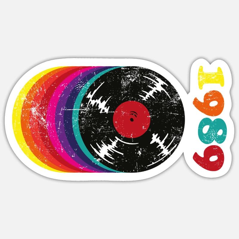 Millésime 1989 - Sticker taille S (10 x 10 cm) - blanc mat
