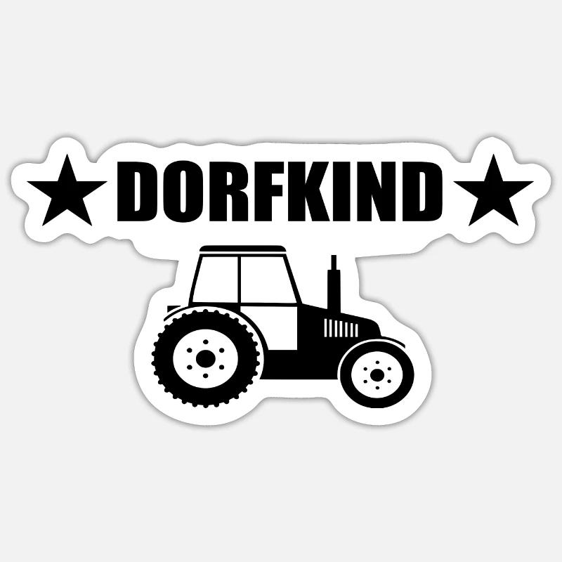 Traktor - Sticker Größe S (10 x 10 cm) - Mattweiß