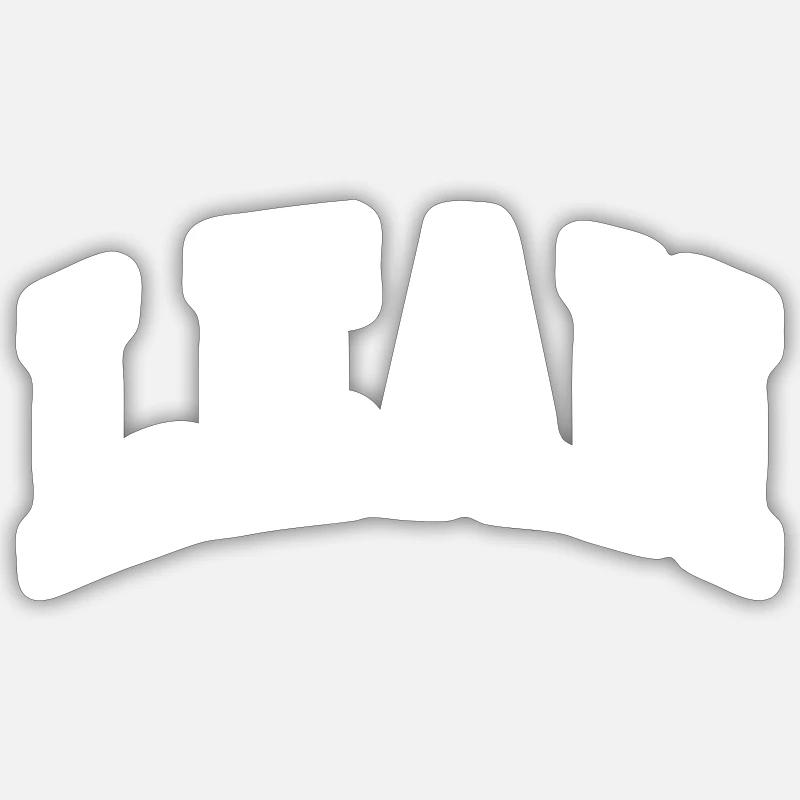 Lean - Sticker Größe S (10 x 10 cm) - Mattweiß