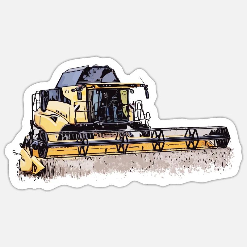 Moissonneuse-batteuse CR Holland New Sticker taille S (10 x 10 cm)