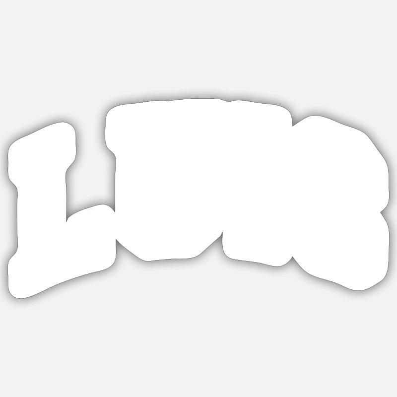 Luis - Sticker taille S (10 x 10 cm) - blanc mat