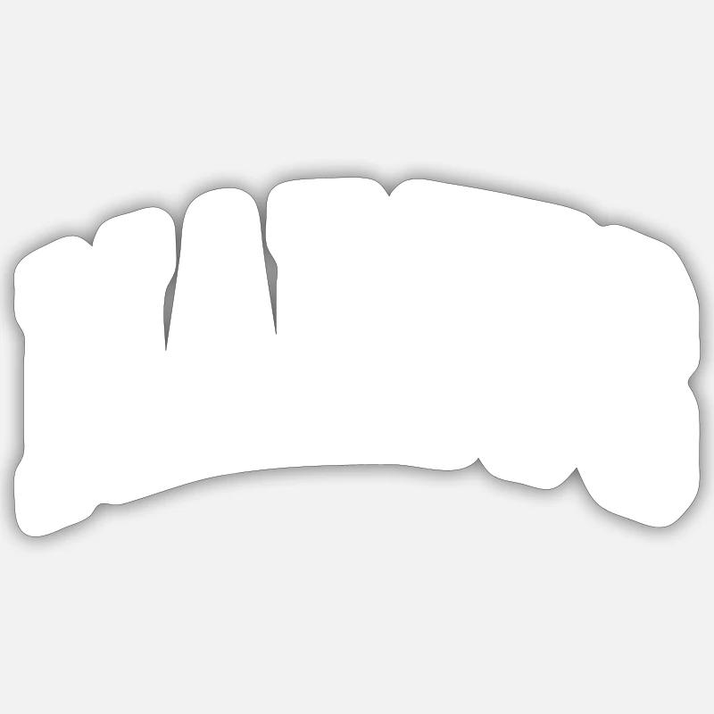 Marius - Sticker taille S (10 x 10 cm) - blanc mat