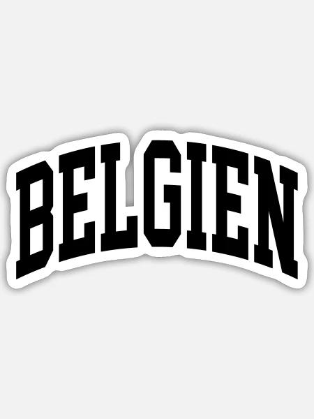 Belgien - Sticker Größe S (10 x 10 cm) - Mattweiß