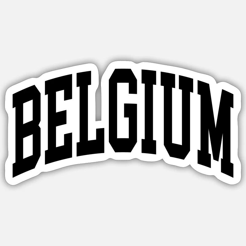 Belgium - Sticker Größe S (10 x 10 cm) - Mattweiß
