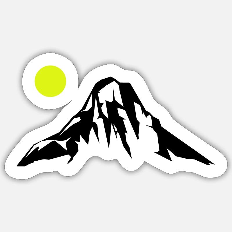 Mountains Mountains - Sticker size S (10 x 10 cm) - white matte
