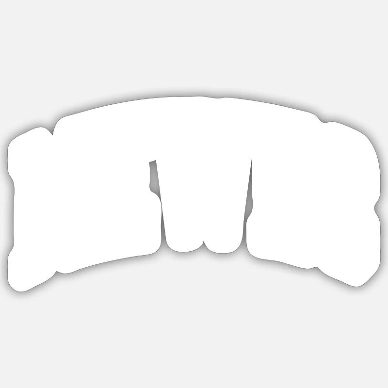 Mewes - Sticker Größe S (10 x 10 cm) - Mattweiß
