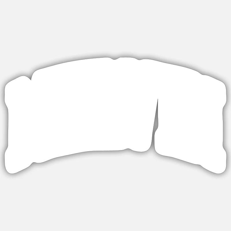 Melvin - Sticker Größe S (10 x 10 cm) - Mattweiß