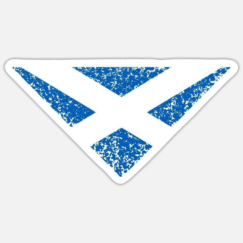 Triangle du drapeau de l’Écosse Sticker taille S (10 x 10 cm)