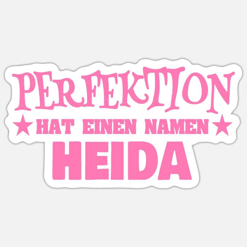 Heida - Sticker Größe S (10 x 10 cm) - Mattweiß