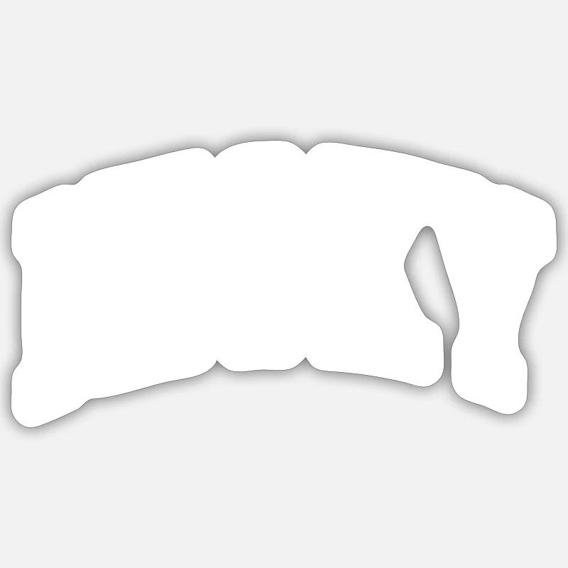 Nicky - Sticker taille S (10 x 10 cm) - blanc mat