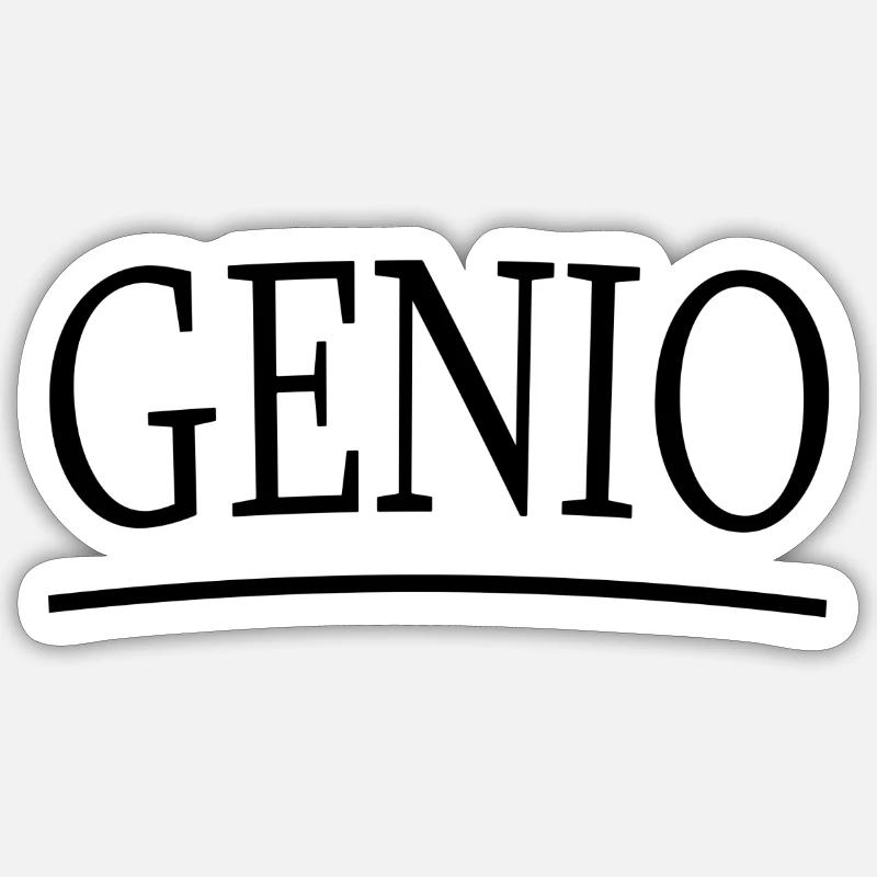 Génie - Sticker taille S (10 x 10 cm) - blanc mat